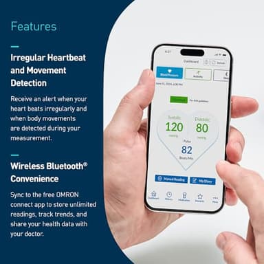 OMRON Bronze Blood Pressure Monitor for Home Use & Upper Arm Blood Pressure Cuff - #1 Doctor & Pharmacist Recommended Brand - Clinically Validated - Connect App - Image 3