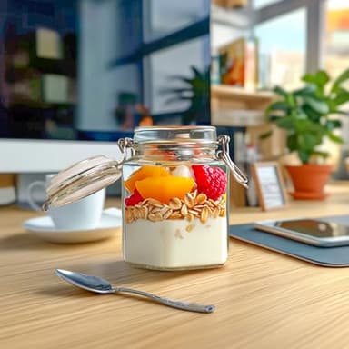 ComSaf Small Glass Jars with Airtight Lid Set of 12, Spice Jars 8 oz, Mason Jars 8 oz, Small Canning Jar, 8oz Jars with Lids for Kitchen, Jam, Jelly, Honey, Dessert, Salad, Shower Wedding Favors - Image 9