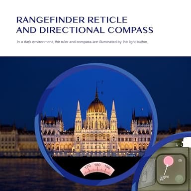 AOMEKIE 10x50 Waterproof Marine Binoculars for Adults with Rangefinder Compass BAK4 Prism FMC Lens for Birdwatching Hunting Boating - Image 4