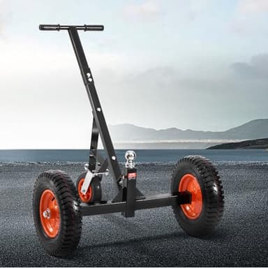 VEVOR Trailer Dolly, 1200lbs Tongue Weight Capacity, Carbon Steel Trailer Mover with 18 inch and 22 inch Height Adjustable Trailer Dolly, 2 inch Ball, 15.2 inch Pneumatic Tires, for Moving RV - Image 8