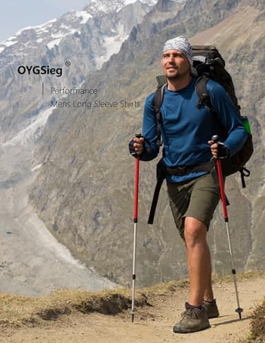 6 Pack Men's Quick Dry Long Sleeve Shirts UPF 50+ UV Sun Protection SPF Moisture Wicking T-Shirt for Casual Workout BL - Image 5