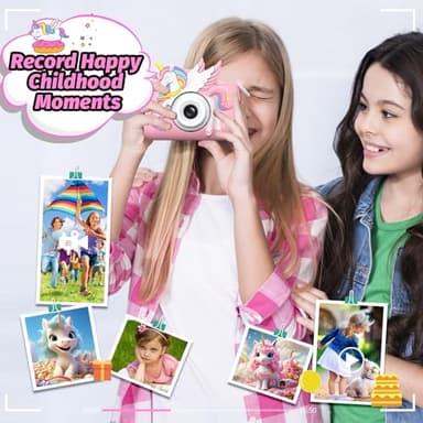 Upgrade Kids Camera for Boys Girls, Toddler Digital Selfie Camera with Cute Protective Cover and 32G SD Card, Christmas Birthday Gifts Toys for 3 4 5 6 7 8 9 10 11 12 Years Old Little Girls and Boys - Image 4