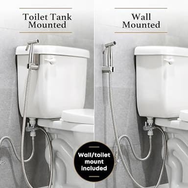Purrfectzone Bidet Sprayer for Toilet, Handheld Sprayer Kit, Cloth Diaper Sprayer Set - Easy to Install - Stainless Steel - Image 6