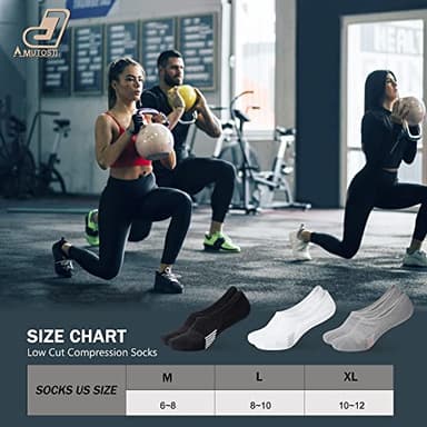 Amutost No Show Socks Womens Athletic Cushion Ankle Footies Low Cut 5-6 Pairs - Image 7