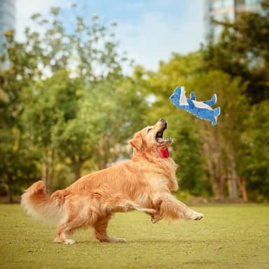 DODODOLA Dog Toys Dinosaur Dog Toy Blue Stuffed Animals Chew Toy Plush Squeaky Dog Birthday Toys for Small Large Big Dogs - Image 7