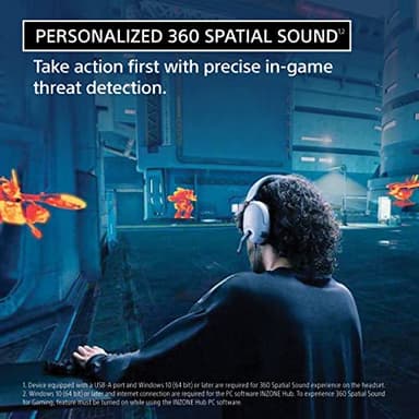 Sony INZONE H3 Wired Gaming Headphones With Mic, PS5 Headphones, Over-Ear, Personalized 360 Spatial Sound, Discord Certified MDR-G300 (White) - Image 3