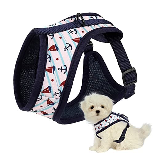 Mile High Life Step in Dog Harness for Small Dogs No Pull, Easy Get on Air Mesh Vest Harness, Adjustable Easy Closures Both Neck and Chest (White, S Chest 13.1"-19.6") - Image 1