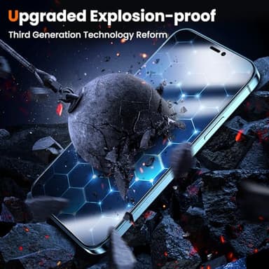 UniqueMe for iPhone 12 / iPhone 12 Pro Privacy Screen Protector - [Military Grade Shatterproof & 9H+ Hardness] Screen Protector 12 Pro Tempered Glass Full Coverage Protection, Easy to install, 2 Packs - Image 5