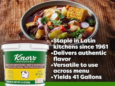 Knorr Professional Caldo de Res, Beef Bouillon with Beef Flavor Granulated Base, Bouillon as a Base, Marinade, Flavor Enhancer, Shelf Stable Convenience, 0g Trans Fat, 4.4 lbs (Pack of 1) - Image 6
