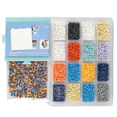 Perler 80-57182 Bluey Fused Bead Deluxe Box Kit, 10 Unique Patterns, Multicolor, 4473 Pieces - Image 3
