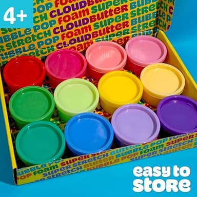 Play-Doh Super Stretch 12-Pack Playdoh Variety Kit, Kids Gifts, Popular Toys, Party Favors for Ages 8-12, Bulk Compound Packs - Image 4
