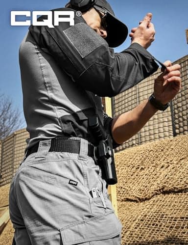 CQR Men's Tactical Pants, Water Resistant Ripstop Cargo Pants, Lightweight EDC Work Hiking Pants, Outdoor Apparel, Raider Mag Pocket Stone, 34W x 32L - Image 5