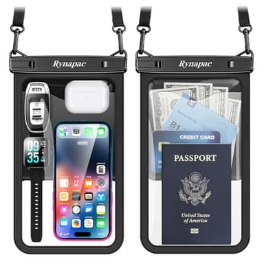 [Up to 10"] Large Waterproof Phone Pouch Bag - 2 Pack Waterproof Phone Case for iPhone 17 16 15 14 Pro Max Galaxy S25 S24 Ultra, IPX8 Cellphone Water Protector Pouch Beach Essentials Travel Must Haves - Image 1