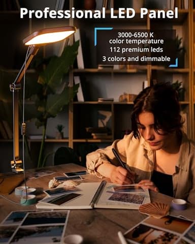 UBeesize Streaming Light (1 Pack), 8" Ring Light for Desk with Clamp and Adjustable Arm, Zoom Lighting for Computer, Video Conference Lighting for Home Office, Video Calls, Streaming, Podcasting - Image 4