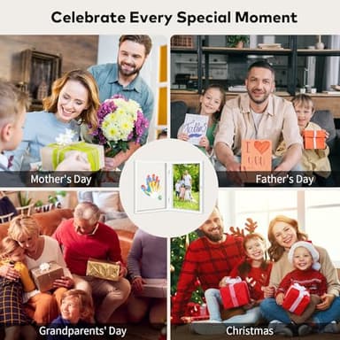 Omrhvi Family Handprint Kit, DIY Craft Keepsake, Hand Print Photo Frame, Family Gifts for New Mom, New Baby, New Parents, Grandparents, Mother's Day, Father's Day, Adoption Day, Anniversary - Image 5