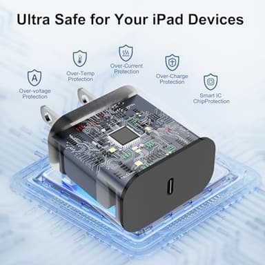 iPhone 15 Charger 10 Ft with 20w USB C Charger Block,2-Pack 20W Fast Wall Charger for 15/15 Pro/Pro Max/iPad Pro AirPods/Samsung and More, with 3 Pack 10ft USB-C Cable - Image 4