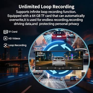 Largest 11.5 inch Wireless CarPlay Screen for Car, A-pple CarPlay & Android Auto HD Touchscreen with 4K Dash Cam/1080P Backup Camera/Navigation/Bluetooth/Voice Control/FM/Mirror Link,for All Vehicles - Image 5