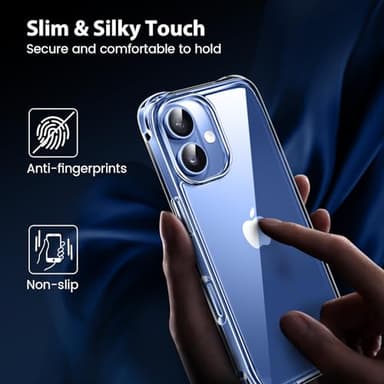 Mkeke Compatible with iPhone 17 Case Clear [Not-Yellowing] [Military-Grade Drop Protection] Shockproof Protective Phone Bumper for Apple 6.3 inch - Image 6