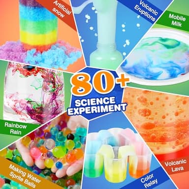 Science Kit for Kids,80 Science Lab Experiments,Scientist Costume Role Play STEM Educational Learning Scientific Tools,Birthday Gifts and Toys for 6 7 8 9 Years Old Boys Girls Kids - Image 3