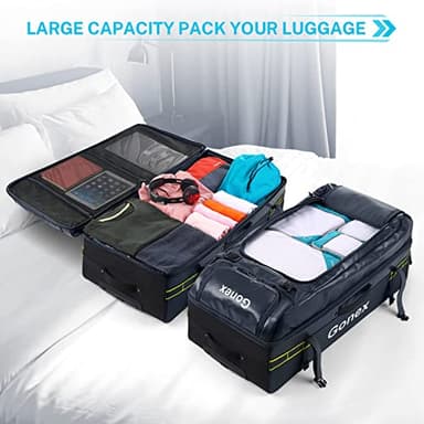 Gonex Rolling Duffle Bag with Wheels, 100L Water Repellent Large Wheeled Travel Duffel Luggage with Rollers 33 inch, Navy Blue - Image 7