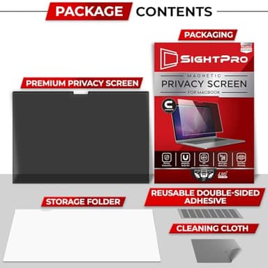 SightPro Magnetic Privacy Screen for MacBook Pro 16 Inch (2021-2024, M1, M2, M3, M4, Pro, Max) Removable Laptop Privacy Filter Shield and Protector - Image 5
