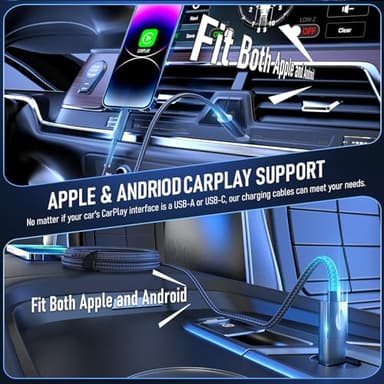 USB C to USB C Cable 6 ft 240W, 4 in 1 Charging Cable, Fast Charging Braided Multi Charger Cord with Type C/USB A/L Port for iPhone 16/15 /14 Series MacBook iPad Pixel Samsung Switch PS5 Tablet - Image 6