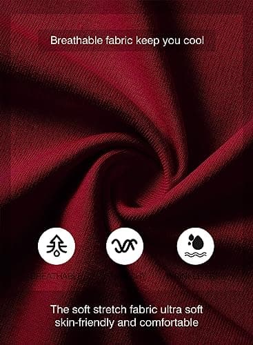 JMIERR Men's 3 Pack Cotton Hipster Hip Hop Longline Crewneck T-Shirt, Short Sleeve Gym Workout Athletic T Shirts for Men Pack,L, Black/Dark Grey/Red - Image 7