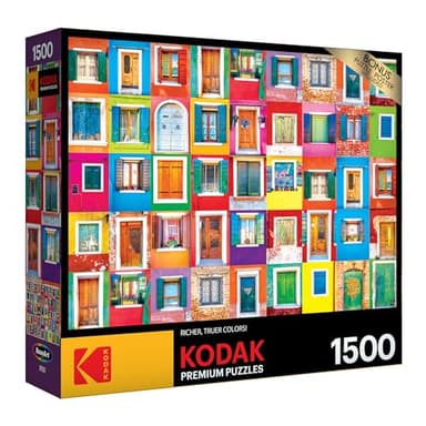 RoseArt - Kodak Premium - Colorful Windows and Doors of Burano - 1500 Piece Jigsaw Puzzle for Adults - Image 3