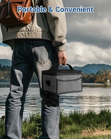 VASG Cordless Electric Lunch Box for Adults, 16000mAh Rechargeable Auto Heated Lunch Box, 1L Portable Self-Heating Food Warmer for Office, Picnic, Car & Outdoor Use - Image 2