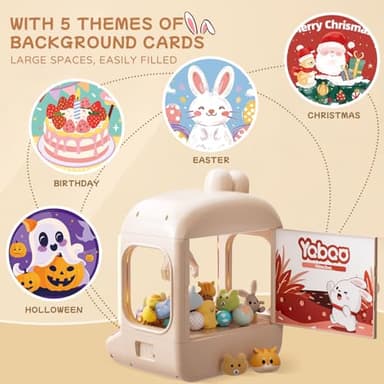 64 PCS Large Claw Machine for Kids Bunny, Vending Machine Toys for Girls 5 6 7 8 Year Old, Candy and Prize Electronic Dispenser Game Ages 5-7 6-8, Christmas Birthday Gift for 3 4 5 6 Year Old - Image 5