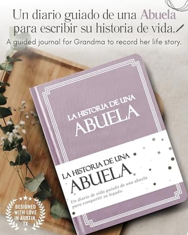 Abuela, comparte tu historia conmigo (Tapa dura): 250+ Preguntas, Libro de recuerdos y memorias, Regalo para Abuela de nietos, Día de la Madre, Cumpleaños, Aniversario y Navidad. (Edición en español) - Image 3