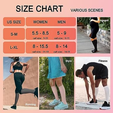 Iseasoo 4 Pairs Compression Socks for Women Circulation-Best Support for Nurses,Running,Athletic,Travel S-M - Image 6