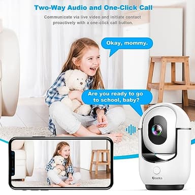2K Pan/Tilt Security Camera, WiFi Indoor Cameras for Home Security with AI Motion Detection, Pet/Dog/Baby Camera with Phone App, 2-Way Audio, 24/7, Siren, TF/Cloud Storage - Image 6