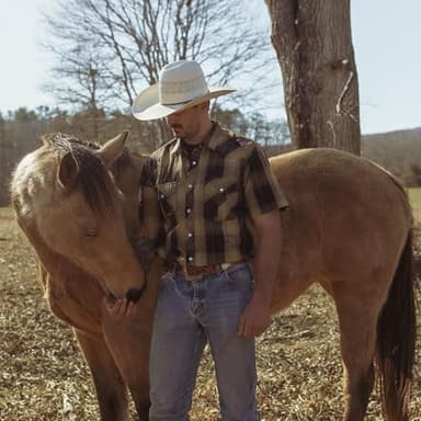 Dubinik® Western Shirts for Men Short Sleeve Plaid Pearl Snap Shirts for Men Button Up Shirt Cowboy Casual Work Shirt Brown Khaki - Image 4