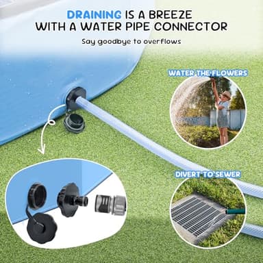 Bilibara 97'' Foldable Dog Pool, Kiddie Pool, Plastic Non-Slip Kids Pools, Heavy Duty Dog Pad for Large Dogs, Oversized Pet Dogs Bathtub, Indoor and Outdoor Kids Pet Wading Pools - Image 6