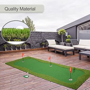 Golf Putting Green, Practice Putting Green Mat, Large Professional Golfing Training Mat for Indoor Outdoor - Image 6