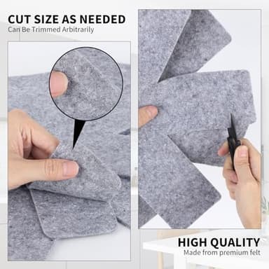 ME.FAN Pot and Pan Protectors, 6 Set (7.9" 11.8" 15"), Felt Cookware, Kitchenware Separators Protector for Stacking to Avoid Scratching Pure Grey - Image 6