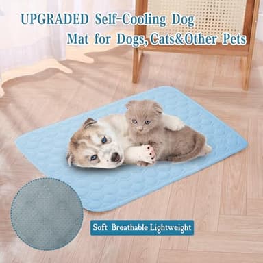 dgdgbaby Cooling Mat for Dogs Thicken Pad for Cats,Rabbit&Medium,Large Dogs Internal Arc-Chill Cool Fiber Dog Cooling Mat Non-Slip Washable Summer Pet Outdoor Bed - Image 3