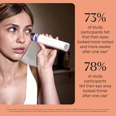 Therabody TheraFace Depuffing Wand – Cold and Heat Skincare Treatment to Depuff and Glow; Beauty Wand, Face Roller and Eye Massager for Eye Puffiness, Dark Circles and Skin Radiance (White) - Image 7