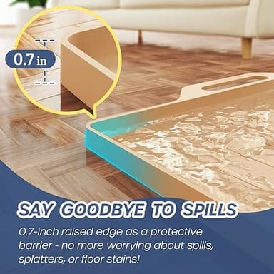 Large Dog Bowl Mat Pet Feeding Mat for Floor Waterproof with Edges, Silicone Placemats for Cat and Dog Water Bowl, Nonslip Pet Food Mat, Tray for Dog Bowls - Image 4