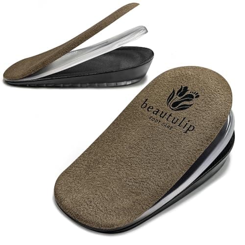 Beautulip 3-Layer Adjustable Heel Lift Inserts - Height Increase Insoles for Women and Men, Heel Cushion Cups for Heel Pain and Leg Length Discrepancies (Medium: Women's 4-9 / Men's 5.5-8) - Image 1