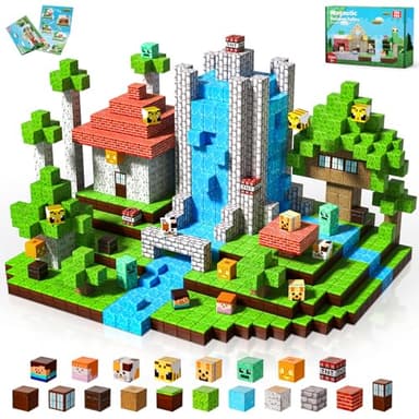 Magnetic Blocks-150PCS Magnetic Building Blocks, Magnetic Tiles Kids Build Magnetic Cubes Constructions Toys 2025 Upgraded STEM Game Outdoor Toys, Christmas Birthday Gifts for Boys & Girls Ages 3+ - Image 1