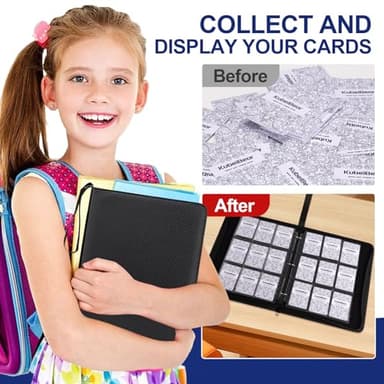 Premium 9-Black Pocket Card Binder – 720 Collection Binder Folder Card Album Card Holder Fit for MTG Football Play Cards (Black, 9 Pocket) - Image 6