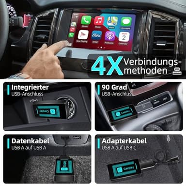 Pashlysh Wireless Carplay Adapter for iPhone, 2024 Upgrade, USB CarPlay Wireless Stick, Easy Plug and Play, Compatible with 2016 and Newer Cars and iPhone iOS 10+ - Image 3