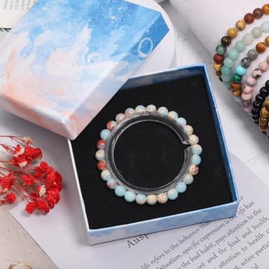 720pcs 6mm Natural Round Stone Beads Gemstone Crystal Loose Beads Smooth Bead for Bracelet Necklace Earring Jewelry Making Kit - Image 4