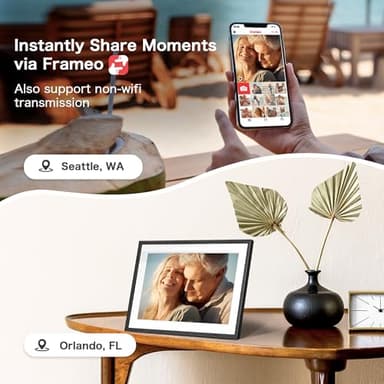Digital Picture Frame, 10.1'' Frameo Digital Frame Wifi, 32GB Memory, 1280*800 HD Touch Screen Digital Photo Frame, Wall Mountable, Auto-Rotate, Share Instantly, Wedding, Birthday Gifts for Women, Mom - Image 4