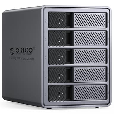 ORICO RAID 5 Bay HDD Enclosures USB 3.0 Push-Pull Mounting for 3.5-inch HDD, Max 110TB, External Direct Attached Storage 8 RAID Modes Supported 9858RU3 - Image 1