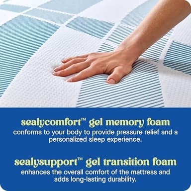 Sealy Dreamlife 10” Foam Mattress-in-a-Box, Queen, SealyComfort Gel Memory Foam, Surface-Guard Technology, 10 Year Limited Warranty, Made in The USA - Image 4