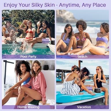 BLITZWAX Brazilian and Bikini Waxing Kit for Women, Hard Wax Warmer for Face, Legs, and Body, At Home Hair Removal Kit, Beginner Friendly, Quick Heating, 28 Accessories - Image 9