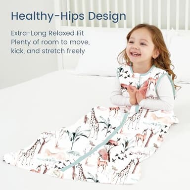 TOTBASIC Toddler Sleep Sack 2t-3t-4t, 0.5 TOG Stretchy Summer Baby Wearable Blanket with 2-Way Safe Zippers, Cozy Soft Sleeveless Sleeping Bag for Babies 24-36-48 Months, 2-Pack - Image 3